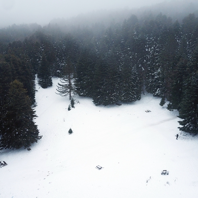 'Beyaz cennet'in eşsiz kış manzarası dronla görüntülendi