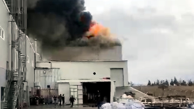 Edirne'de fabrika yangını