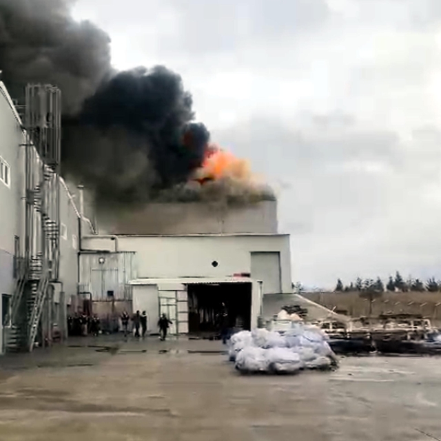 Edirne'de fabrika yangını