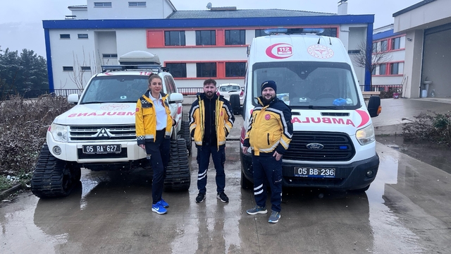 Amasya'da paletli ambulanslar her an göreve hazır