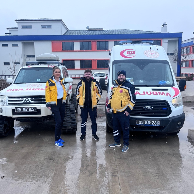 Amasya'da paletli ambulanslar her an göreve hazır