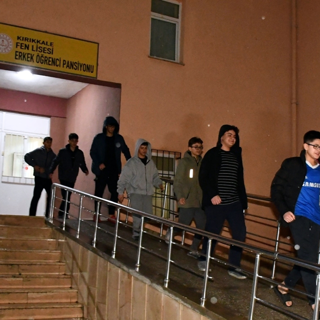 Kırıkkale'de lise pansiyonlarında yangın tahliye tatbikatı yapıldı