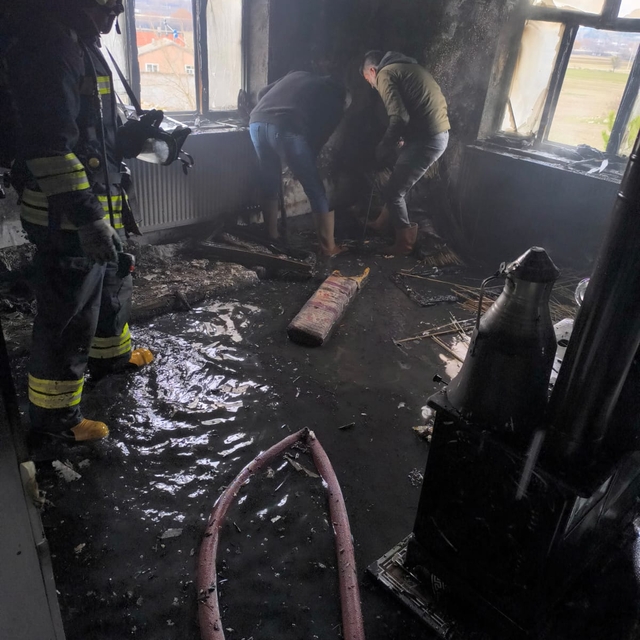 Konya'da evde çıkan yangın söndürüldü