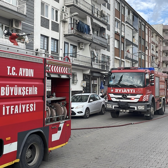 Aydın'da evde çıkan yangın söndürüldü