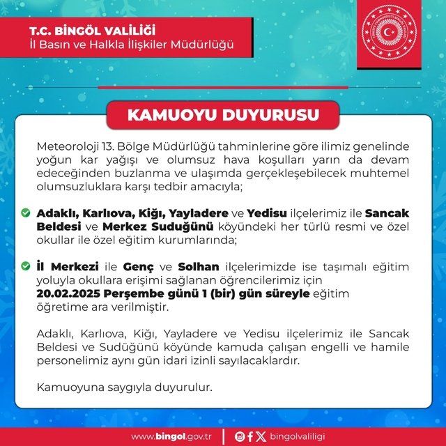 Bingöl'de eğitime 'kar' engeli (4)