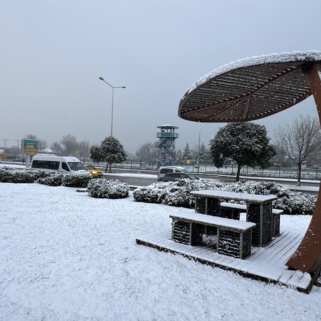 Samsun'da kar yağışı etkili oldu