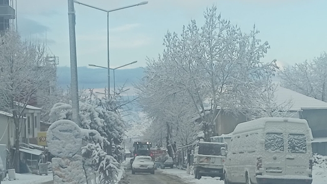 Baskil'de kar yağışı etkili oldu