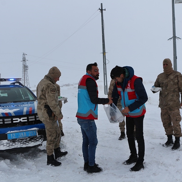 Karlıova'da kar kalınlığı 60 santimi buldu (5)