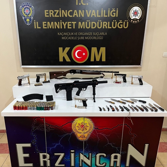 Erzincan'da silah kaçakçılığı operasyonunda 6 şüpheli yakalandı