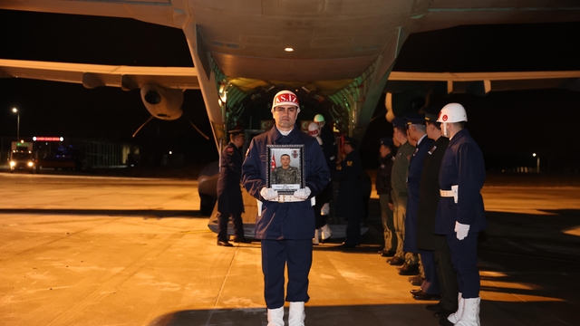 Şehit Piyade Sözleşmeli Er Mustafa Uslu'nun cenazesi Amasya'ya getirildi