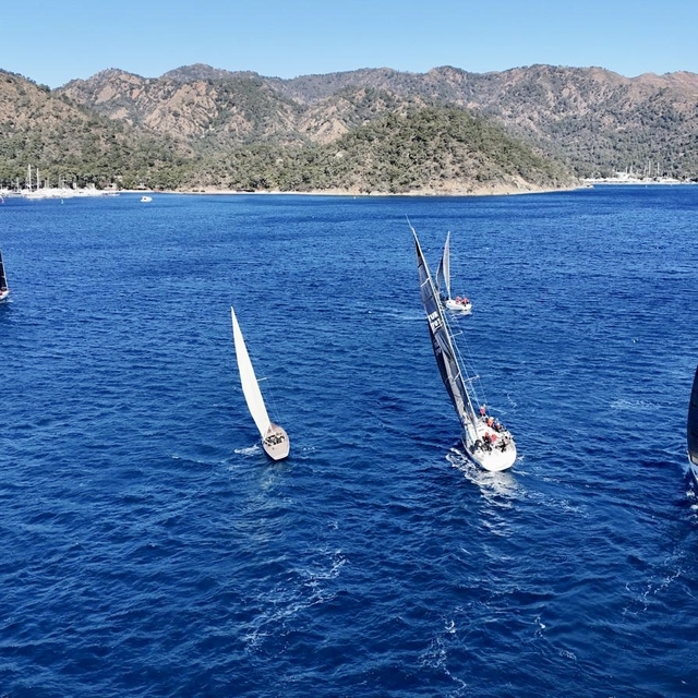 Yat yarışlarında Göcek Kış Trofesi'nin ikinci ayağı, Muğla'da başladı