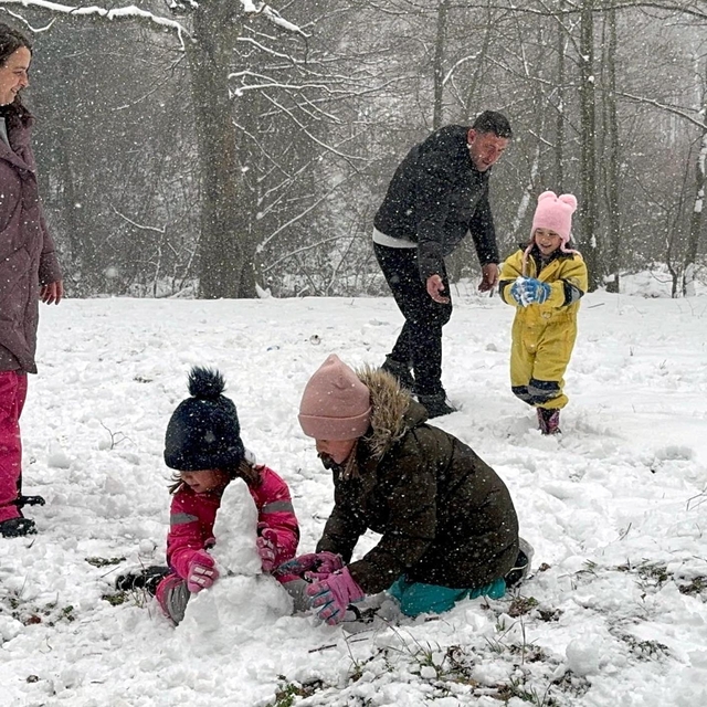 Tekirdağ'da karda piknik