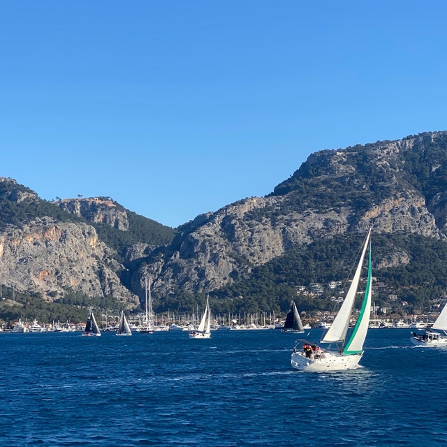 Yat yarışlarında Göcek Kış Trofesi'nin ikinci ayağı, Fethiye'de tamamlandı
