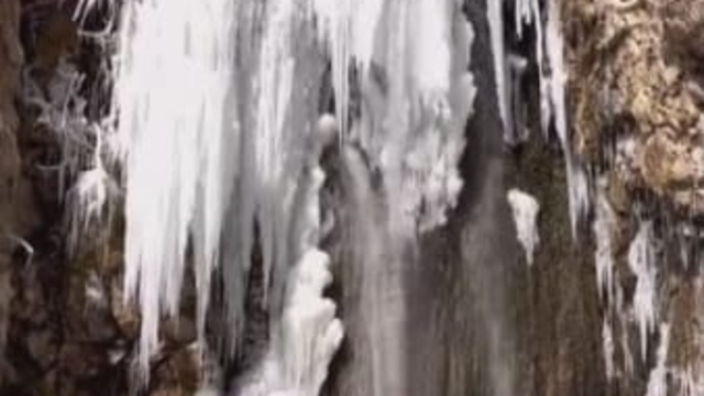 Amasya'da şelaleler dondu