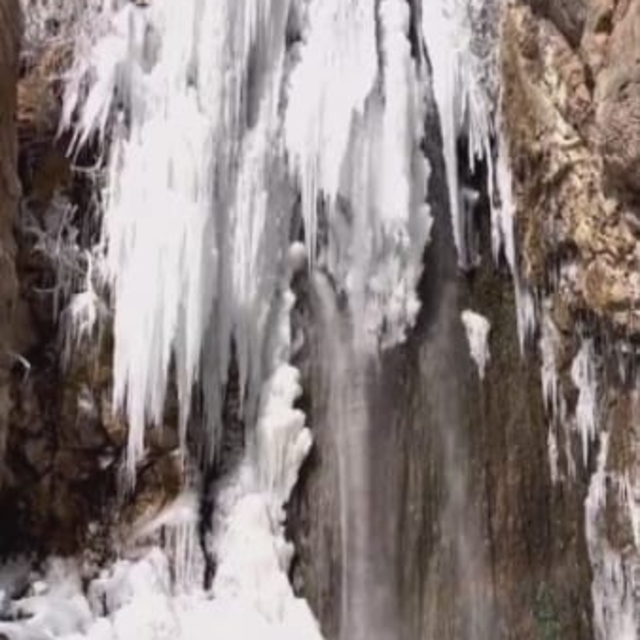 Amasya'da şelaleler dondu