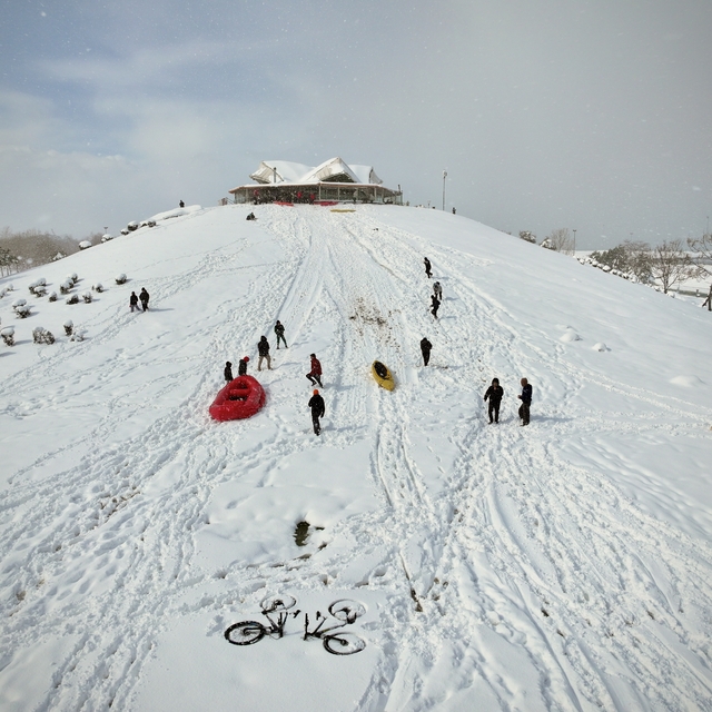 Samsun'da aralıklarla yağan kar güzel manzaralar oluşturdu