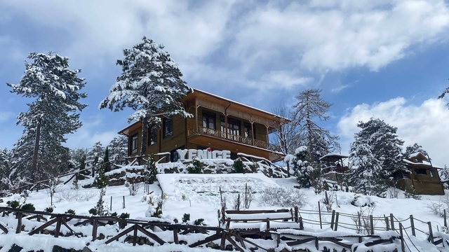 Yenice Ihlamur Teras ve Eflani Gökgöz Göleti'nde kış manzaraları yaşanıyor
