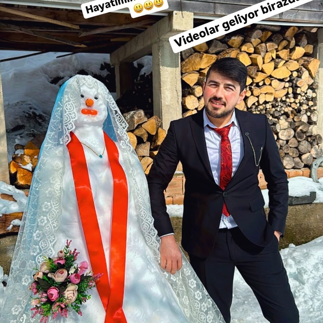 Kardan geline düğün yaptı