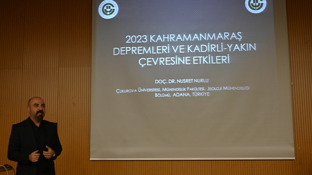 Doç. Dr. Nusret Nurlu, Osmaniye'deki panelde Savrun Fayı'nı değerlendirdi: