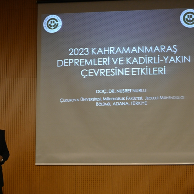 Doç. Dr. Nusret Nurlu, Osmaniye'deki panelde Savrun Fayı'nı değerlendirdi: