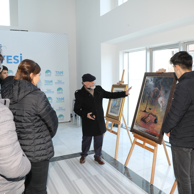 Çubuk'ta maket ve resim sergisi açıldı