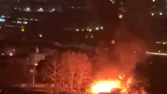 Tarihi Kestel Kalesi'nde yangın; 1 saatte söndürüldü