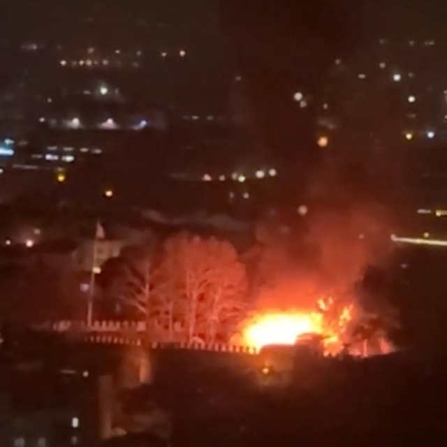 Tarihi Kestel Kalesi'nde yangın; 1 saatte söndürüldü