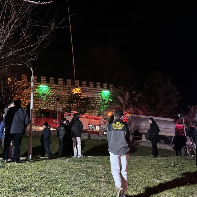 Bursa'da Kestel Kalesi'ndeki kafeteryada çıkan yangın söndürüldü