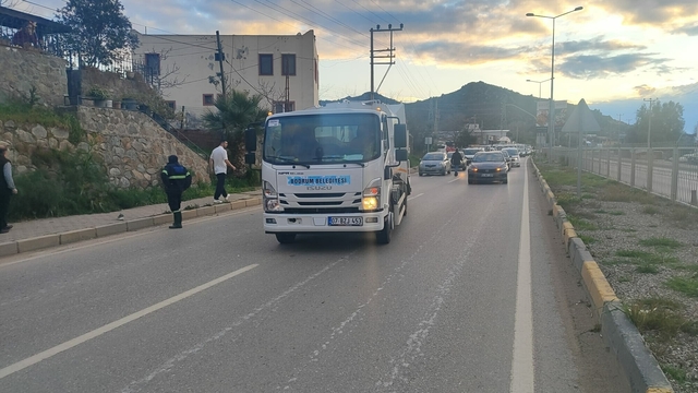 Köpekten kaçarken çöp kamyonu çarptı