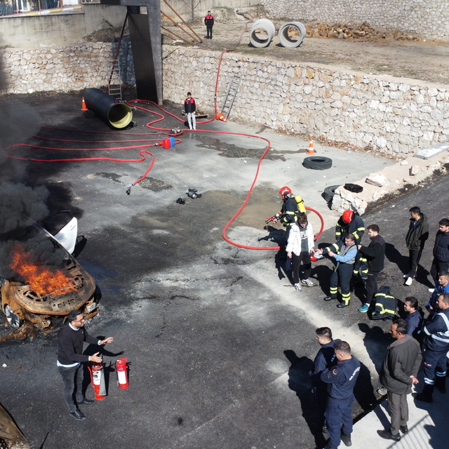 Akseki'de yangın ve ilk yardım tatbikatı eğitimi yapıldı