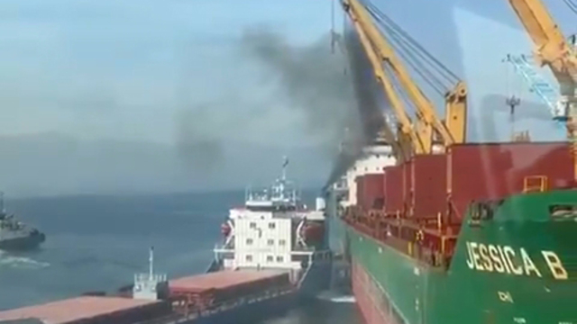 Bursa Gemlik'te gemi kazası