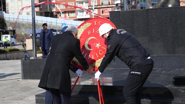 Rize'nin düşman işgalinden kurtuluşunun 107'nci yıl dönümü kutlandı
