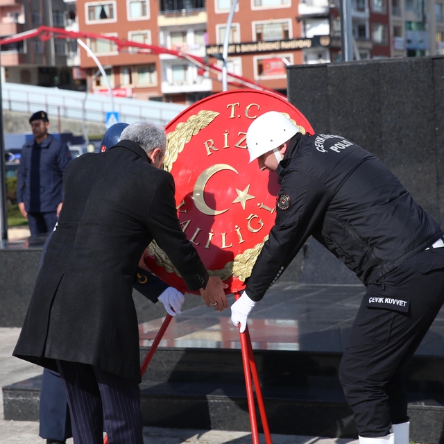 Rize'nin düşman işgalinden kurtuluşunun 107'nci yıl dönümü kutlandı