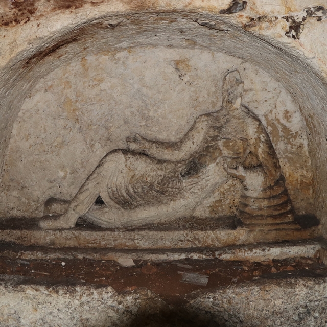 Şanlıurfa'da bir evin avlusunda bulunan kaya mezarı kayıt altına alındı