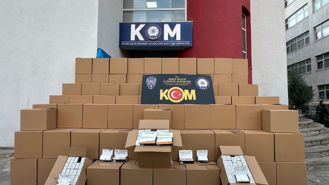 Adana'da 3 milyon makaron ele geçirildi