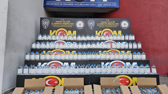 Adana'da 780 litre sahte içki ele geçirildi