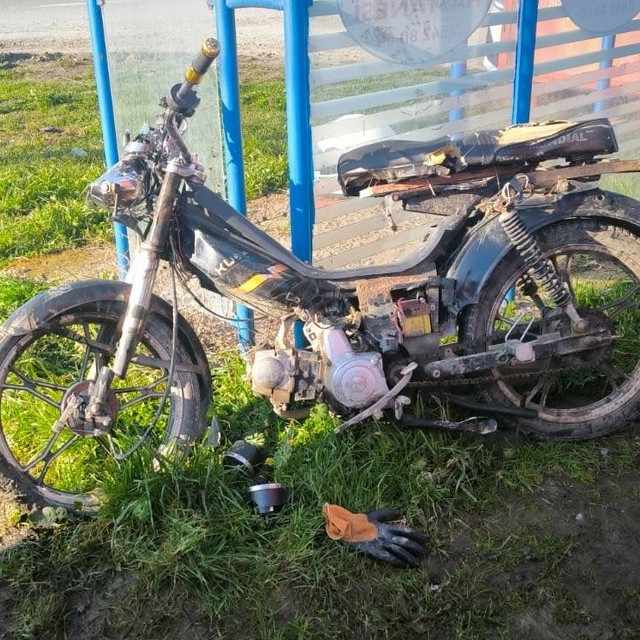 Bafra'da traktörle çarpışan motosikletin sürücüsü yaralandı