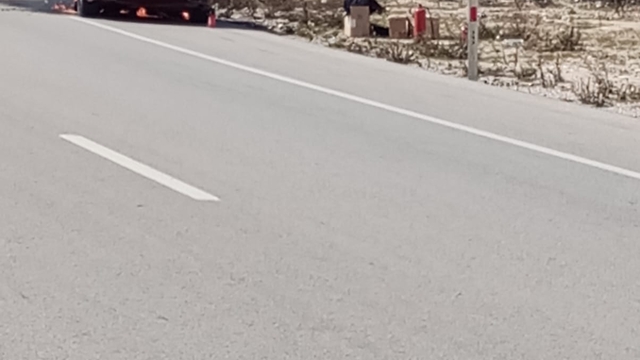 Kumluca'da seyir halindeyken yanan araçta hasar oluştu
