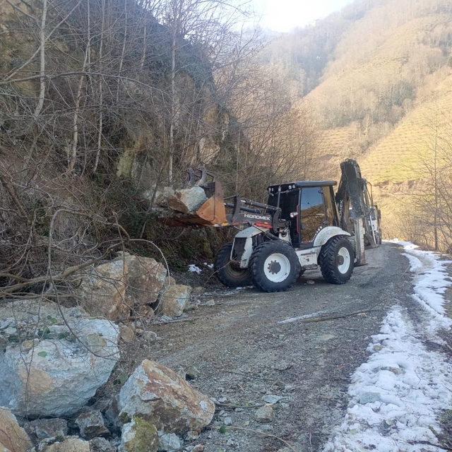 Ordu'da eriyen karlar heyelanlara yol açtı