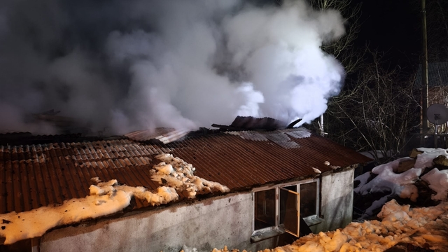 Ünye'de tek katlı ev yandı