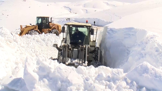 Muş'ta kalınlığı 5 metreyi bulan karla mücadele