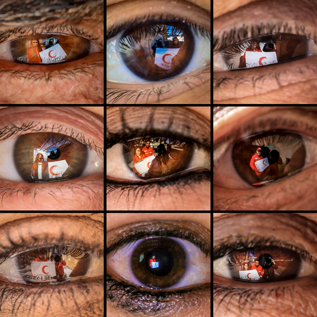 Kızılay'ın ihtiyaç sahiplerine yardımları fotoğraf karelerine yansıdı