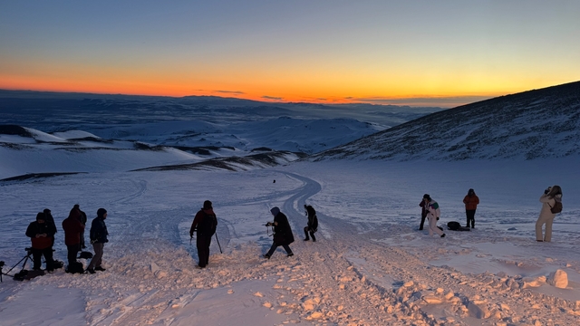 Fotoğraf tutkunları Erciyes'in zirvesinde bir araya geldi