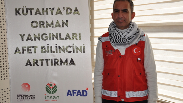 Kütahya'da ortaokul öğrencileri orman yangınları konusunda bilgilendiriliyor