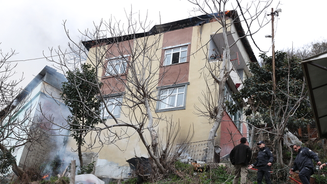 Trabzon'da baca yangını söndürüldü