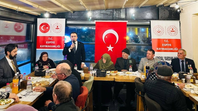 Espiye'de şehit aileleri ve gaziler iftarda bir araya geldi