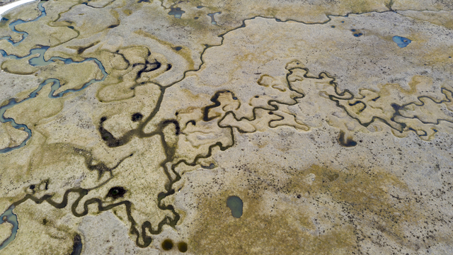 Sarıalan Yaylası'nda menderesler karların erimesiyle suyla doldu