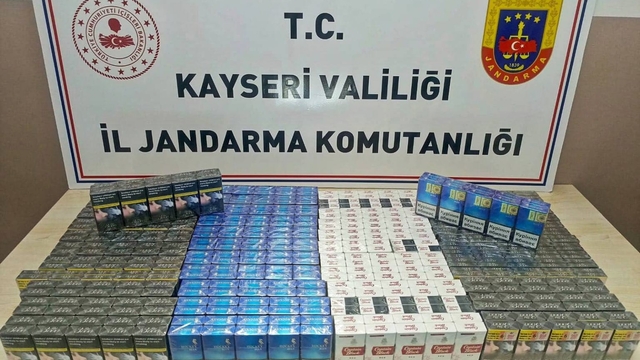 Kayseri'de 510 paket gümrük kaçağı sigara ele geçirildi