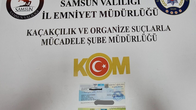 Samsun'da sahte çek operasyonunda 2 kişi yakalandı