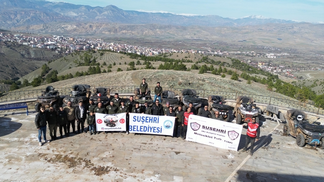 Suşehri'nde ATV tutkunları doğa gezintisi yaptı